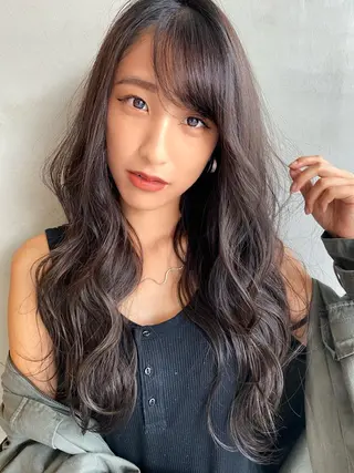 ロング カラー ネイル マツエク・マツパ 夜23時まで予約🉑 reverieあきらのヘアスタイル