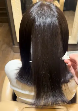 ミディアム MINX竹内杏奈 /縮毛矯正/レイヤーのヘアスタイル