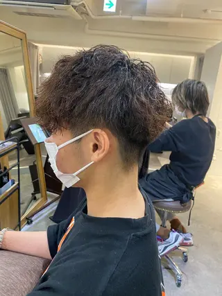 ショート パーマ メンズ ボブ /ニュアンス/ satomi🧸💖のヘアスタイル
