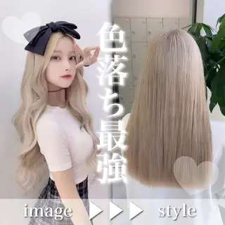 ロング カラー ブリーチなしの達人 🌈KAITOのヘアスタイル
