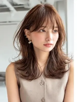 ミディアム 生艶髪＆レイヤー🔔 渋谷お薦めNo.1✨のヘアスタイル