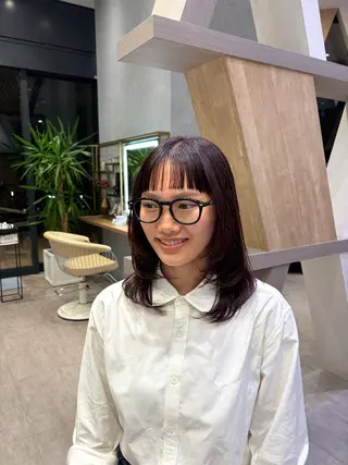 ミディアム カラー 高橋 南波のヘアスタイル