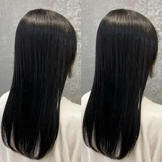 セミロング カラー み うのヘアスタイル