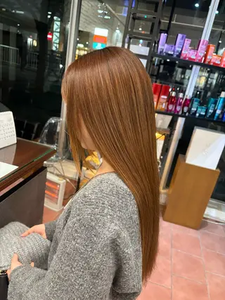 ロング カラー ヘアアレンジ 艶髪🪄透明感カラー 井戸大喜のヘアスタイル