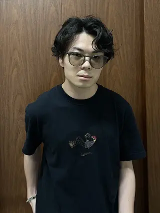 メンズ Luisハイライト　 喜連瓜破、髪質改善のヘアスタイル