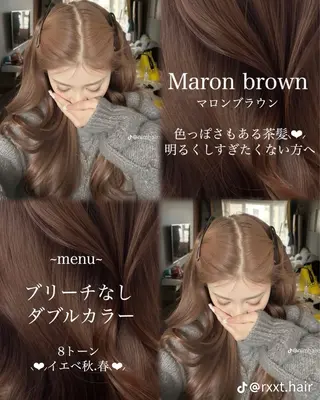 ロング カラー 盛れる顔周り✨韓国 レイヤーkanatoのヘアスタイル