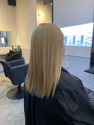 ロング カラー ブリーチカラーと、髪 質改善。HARUKAのヘアスタイル