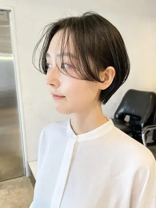 ショート カラー パーマ ヘアアレンジ ITbyALBUM 中野店のヘアスタイル
