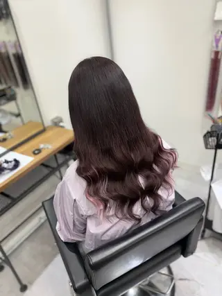 ロング SAKI🎀NEXT 池袋/韓国風カラーのヘアスタイル