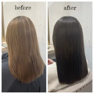 ミディアム カラー PutiLuca 浅川のヘアスタイル