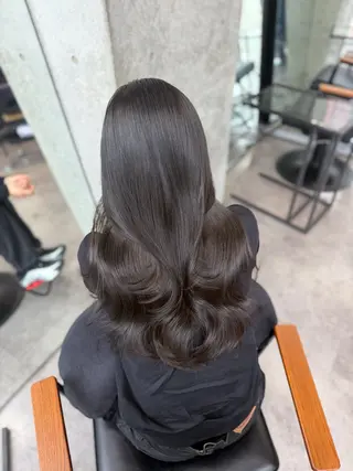 セミロング カラー 髪質改善/堀江 ケアカラーtoshiのヘアスタイル