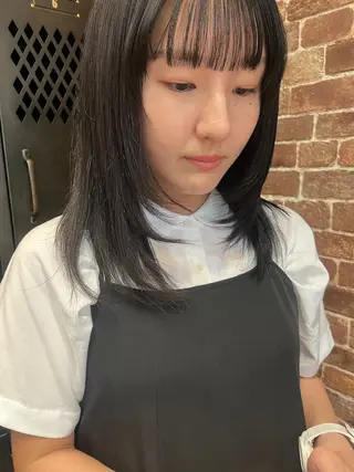 ロング カラー パーマ ヘアアレンジ メンズ キッズ ネイル マツエク・マツパ アイブロウ 久木原 ゆりのヘアスタイル