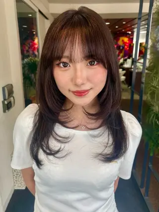 セミロング W_SALON ［四条河原町］のヘアスタイル