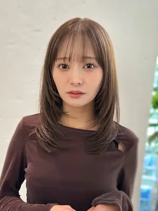 ミディアム 大人レイヤー×艶髪 小久保　春暁のヘアスタイル