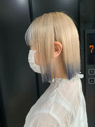 ミディアム カラー 赤みゼロ/透明感 カラー🌿KANTAのヘアスタイル