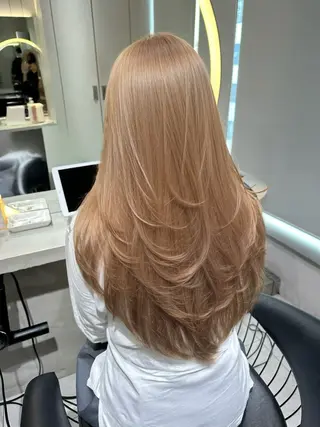 ロング カラー 美髪矯正 レイヤーカット/加納のヘアスタイル