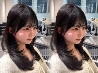 ミディアム 谷川が作る熊本1🥇 レイヤーカットのヘアスタイル