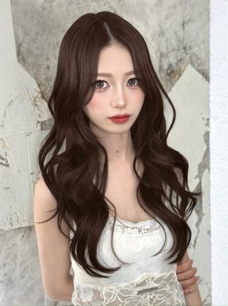ロング カラー 韓国レイヤー/艶カラ ー/似合わせ/けんとのヘアスタイル