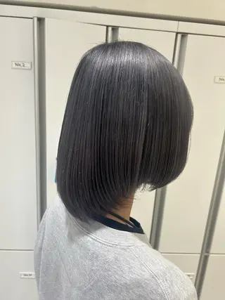 ミディアム カラー ゆめ ベージュカラーのヘアスタイル