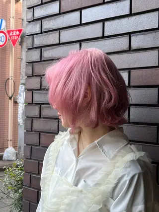 ミディアム カラー ヘアアレンジ 縮毛矯正／艶カラー アオキタイキのヘアスタイル
