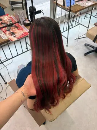 ロング カラー ブリーチなしwカラー /艶カラー/oukaのヘアスタイル