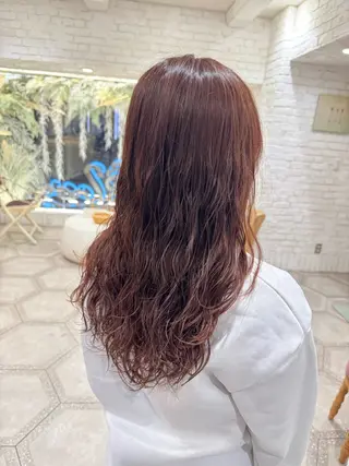 ロング カラー パーマ 堀江美容室 千晶のヘアスタイル
