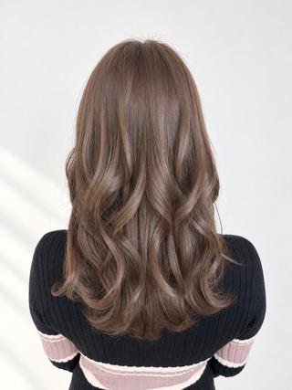 セミロング 松尾 怜奈のヘアスタイル