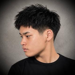 ショート パーマ メンズ スパイキーショート 心斎橋【戸兵吏駒】のヘアスタイル
