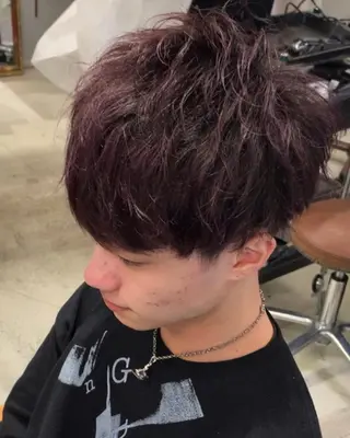 ショート カラー パーマ ヘアアレンジ メンズ 野木 良平のヘアスタイル