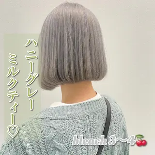 ミディアム カラー ヘアアレンジ 💕上野美容師☁ ブリーチ💖サワのヘアスタイル