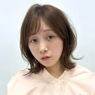 ショート カラー 顔まわり🥨レイヤー /透明感/水口舞奈のヘアスタイル