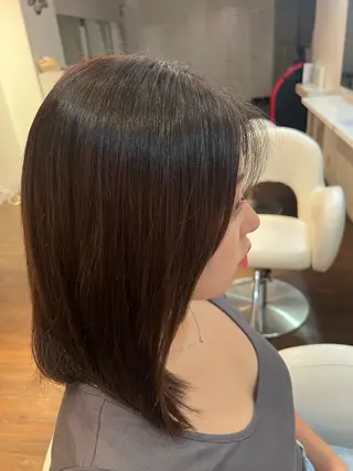 セミロング カラー kingdom青山店 小宮愛理のヘアスタイル