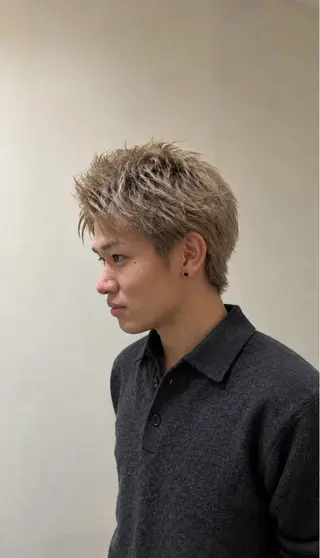 ショート メンズカット&パーマ 髪質改善/岩元のヘアスタイル