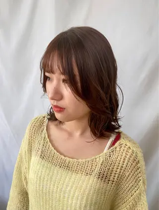 ミディアム カラー 鹿児島 聖来のヘアスタイル