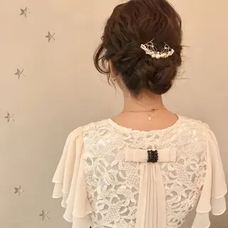 セミロング ヘアアレンジ 市川 千夏のヘアスタイル