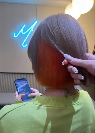 ミディアム カラー ハイトーンカラー 🦋yuri🦋のヘアスタイル
