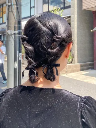 ミディアム カラー パーマ ヘアアレンジ ✂️ボブ/レイヤー /艶カラー🌷喜美花のヘアスタイル