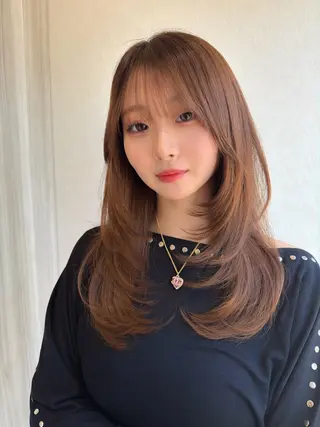 ロング 美髪矯正/髪質改善/ 艶レイヤー 古畑佑悟のヘアスタイル
