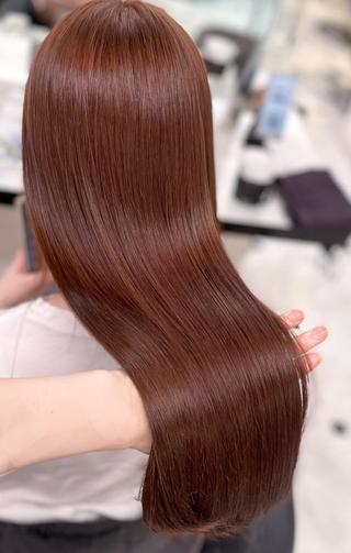 カラー 中×韓mix🥀秋色 ワンホンヘア🤍のヘアスタイル