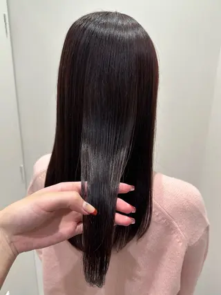 セミロング カラー 🍓韓国ヘア レイヤ ーカット🍓笠原 葵のヘアスタイル