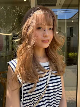 セミロング まお♡レイヤーカット ×色っぽstyleのヘアスタイル