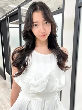 ロング 韓国レイヤーカット 髪質改善▫️水野有真のヘアスタイル