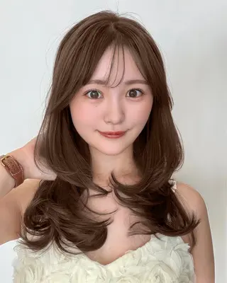 ミディアム 垢抜けワンカール レイヤー⭐️shunのヘアスタイル