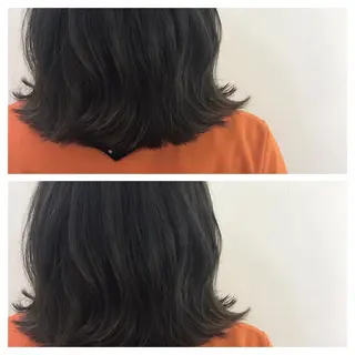 ミディアム カラー ﾊｲﾄｰﾝ/ｼｮｰﾄ 村上淳乃🐥のヘアスタイル