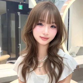 セミロング カラー 🎀𝑆𝐴𝑅𝐴 /レイヤーカット🎀のヘアスタイル