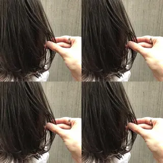 ミディアム カラー パーマ ヘアアレンジ 松田 亮葉のヘアスタイル