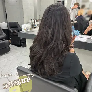 ロング カラー パーマ ヘアアレンジ Endearing 🌟銀座のヘアスタイル