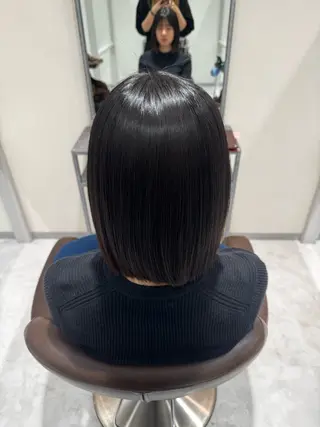 ミディアム ナチュラルうる艶 カラーミル🌙のヘアスタイル