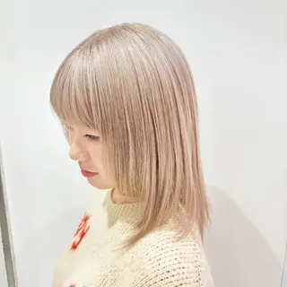 カラー 長尾菜々美🐰 ／ハイトーンカラーのヘアスタイル