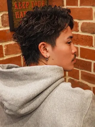 ショート パーマ メンズ 森本⚠️注意事項 ⚠️お読み下さい⚠️のヘアスタイル